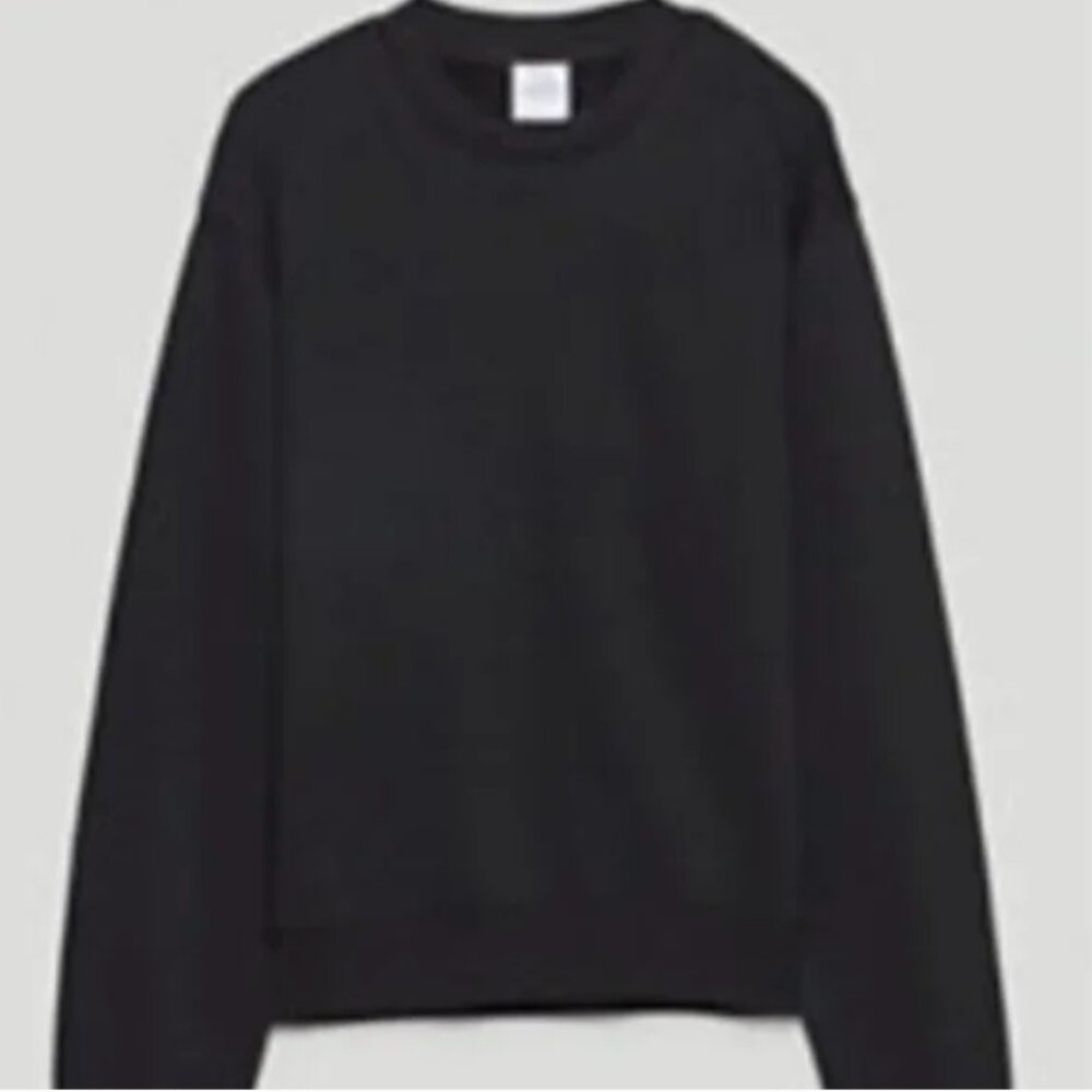 TNA Black Airy Crewnect Sweatshirt from Aritzia